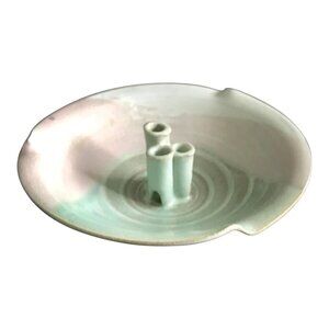 1970’s Vintage Studio Pink and Green Flower Bowl